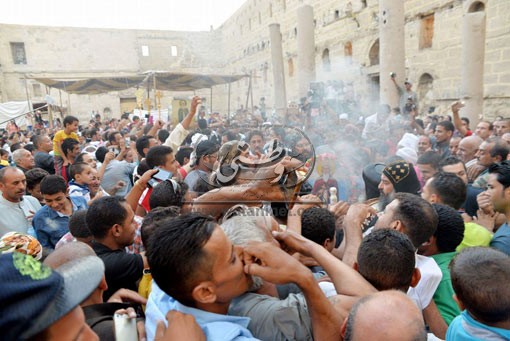 حشود في احتفالات دير الأنبا شنودة  بسوهاج