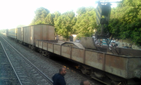 للمرة الثالثة : خروج قطار عن القضبان بمحطة ناصر 