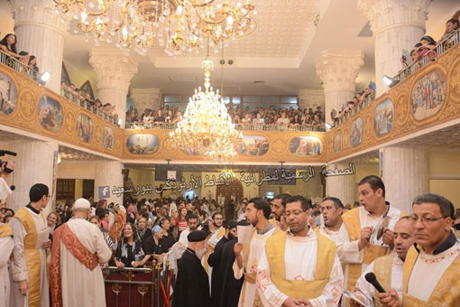 إيبارشية بورسعيد تحتفل بعيد إعلان صعود جسد العذراء مريم 