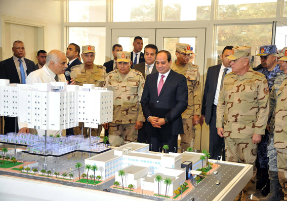 الرئيس السيسي يفتتح المرحلة الرئيسية لتطوير المجمع الطبي للقوات المسلحة بالمعادي