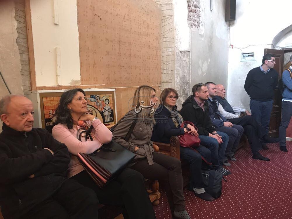 زيارة الوفد الإيطالي لدير الأنبا بيشوي استكمالا لرحلتهم لنقاط مسار العائلة المقدسة