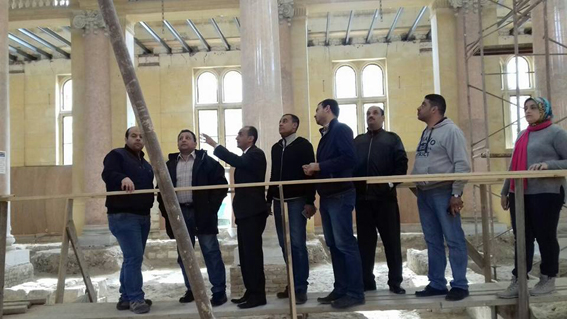   مساعد وزير الآثار يتفقد مشروع ترميم المعبد اليهودي بالإسكندرية