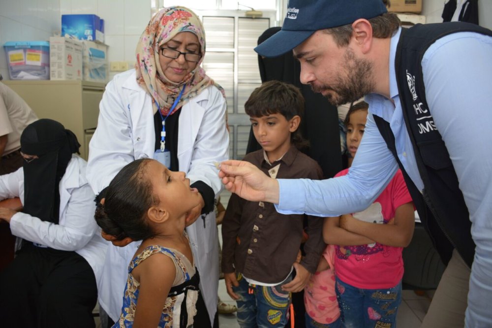 إطلاق أكبر حملة تطعيم بالفم ضد الكوليرا باليمن