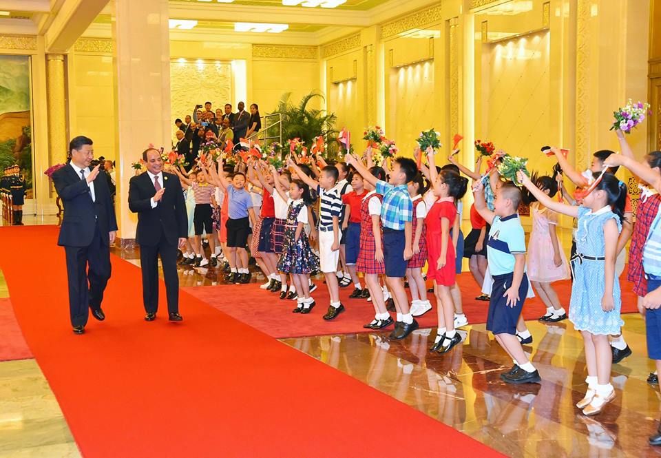 الرئيس "السيسى" يصل العاصمة الصينية بيكين