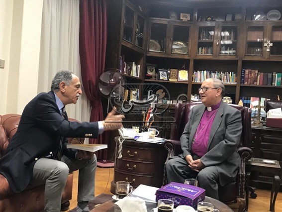 رئيس تحرير وطني يلتقي رئيس الكنيسة الأسقفية