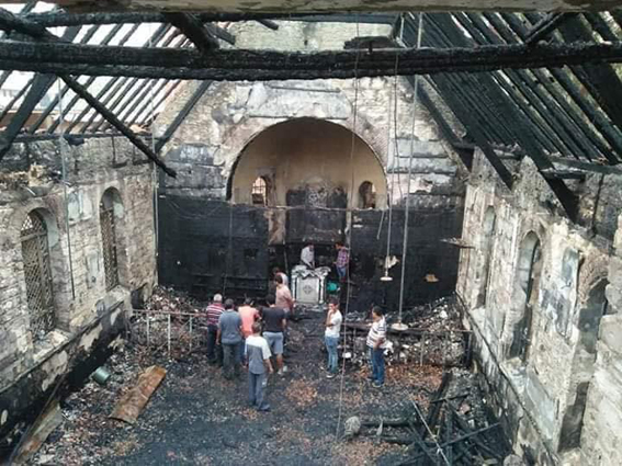 تعرف على تاريخ كنيسة حلوان المحترقة 