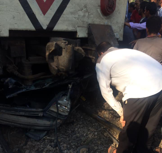  مصرع وإصابة 4 في حادث تصادم قطار بسيارة برشيد