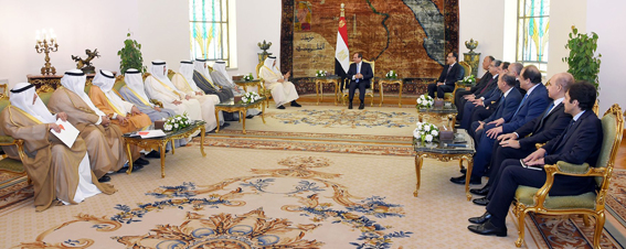  الرئيس" السيسي" يستقبل الشيخ جابر الصباح رئيس مجلس الوزراء الكويتي