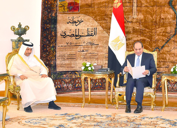  الرئيس" السيسي" يستقبل الشيخ جابر الصباح رئيس مجلس الوزراء الكويتي