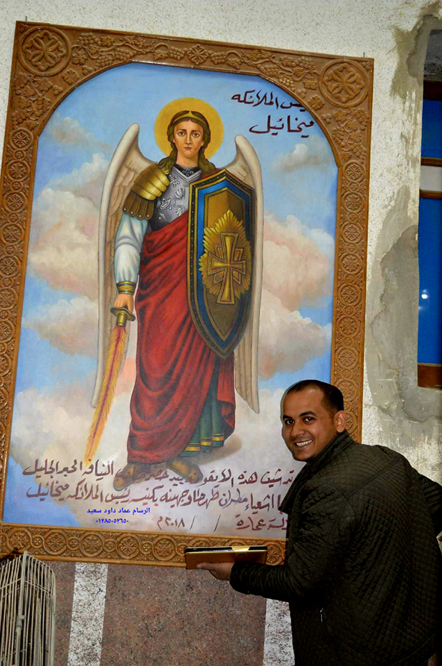 "عماد" رسام كنائس سوهاج : الفضل يرجع لربنا في موهبتي