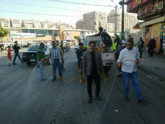 "مستقبل وطن" يواصل حملات التعقيم  بإستخدام سيارات رش وسط الإسكندرية