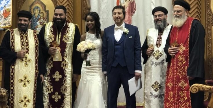 الكنيسة القبطية بأستراليا تشهد زواج مختلط لأقباط الجاليات الأثنية