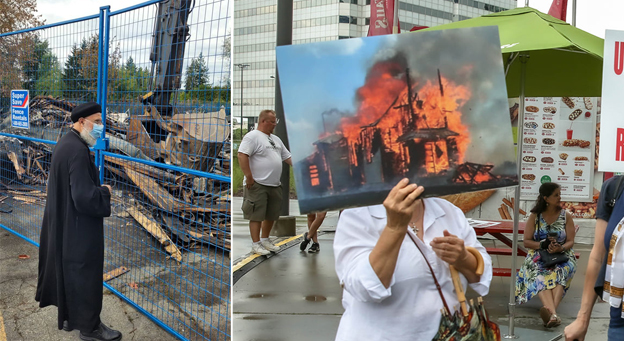 بالصور ..وقفة احتجاجية لـ أقباط كندا للتنديد بحرق الكنائس
