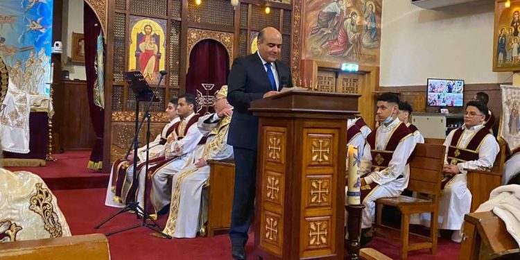 سفير جمهورية مصربهولندا يهنئ الكنيسة القبطية في أمستردام بعيد الميلاد المجيد