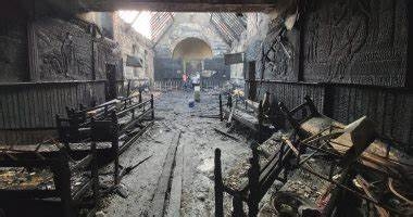 إخماد حريق بكنيسة مارجرجس بابشواي في الفيوم دون تسجيل إصابات