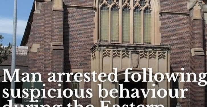 الشرطة الأسترالية تلقي القبض علي مشتبه به يحمل سكين داخل كنيسة مريم  المجدلية الكاثوليكية شرق مدينة سيدني – وطنى